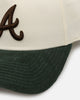 New Era Atlanta Braves 'Chrome White Green' Corduroy Visor 9FORTY A-Frame Snapback Chrome