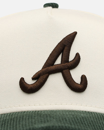 New Era Atlanta Braves 'Chrome White Green' Corduroy Visor 9FORTY A-Frame Snapback Chrome