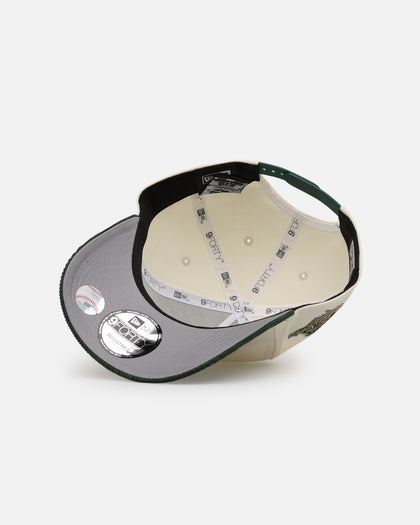 New Era Atlanta Braves 'Chrome White Green' Corduroy Visor 9FORTY A-Frame Snapback Chrome