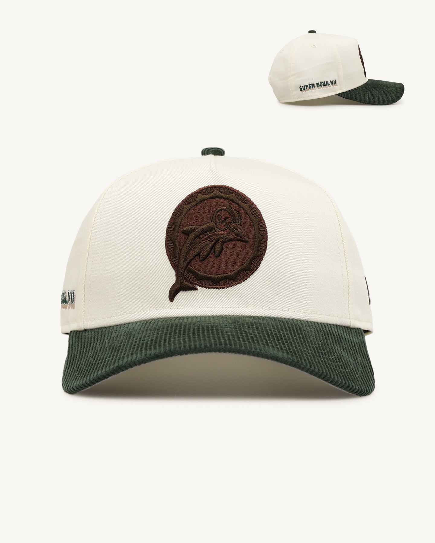 New Era Miami Dolphins 'Chrome White Green' Corduroy Visor 9FORTY
