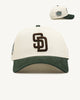 New Era San Diego Padres 'Chrome White Green' Corduroy Visor 9FORTY A-Frame Snapback Chrome