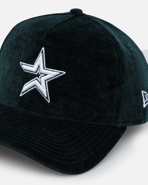 New Era Houston Astros 'Plush Chenille' 9FORTY A-Frame Snapback Dark Green