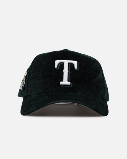 New Era Texas Rangers 'Plush Chenille' 9FORTY A-Frame Snapback Dark Green