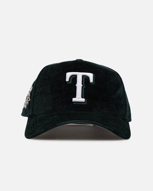 New Era Texas Rangers 'Plush Chenille' 9FORTY A-Frame Snapback Dark Green
