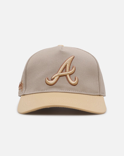 Pro Standard Atlanta Braves 'Gramercy' Pinch Front Strapback Taupe