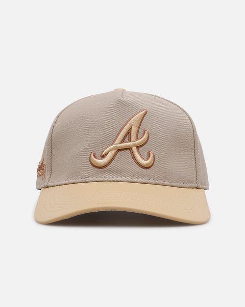 Pro Standard Atlanta Braves 'Gramercy' Pinch Front Strapback Taupe