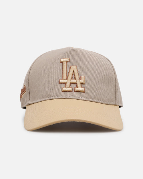 Pro Standard Los Angeles Dodgers 'Gramercy' Pinch Front Strapback Taupe