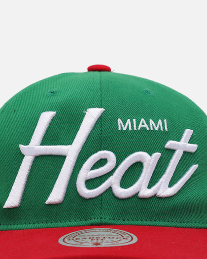 Mitchell & Ness Miami Heat 'Viva Mexico Script' Deadstock Snapback Green/Red