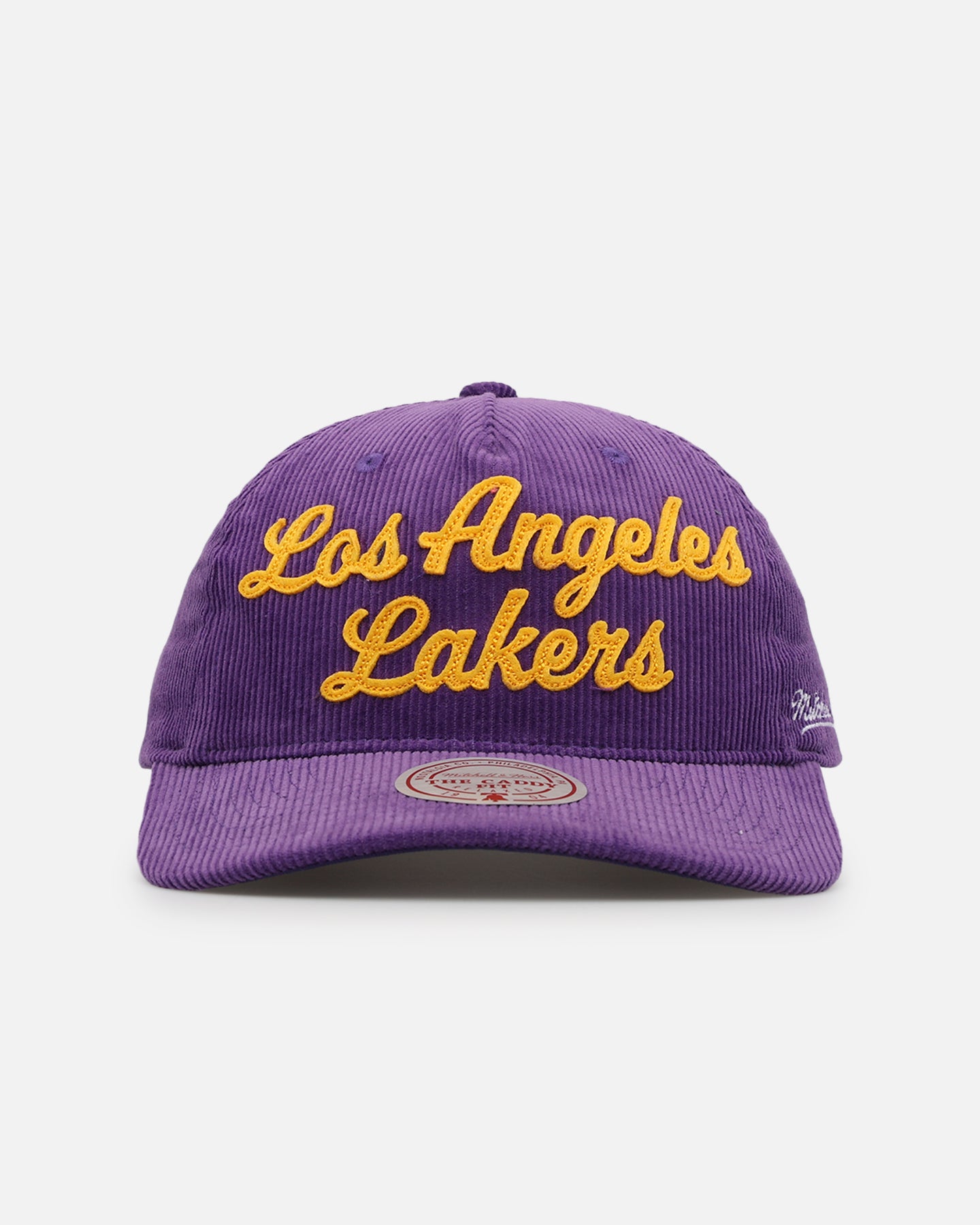 Mitchell & Ness Los Angeles Lakers Stack Script Corduroy Snapback