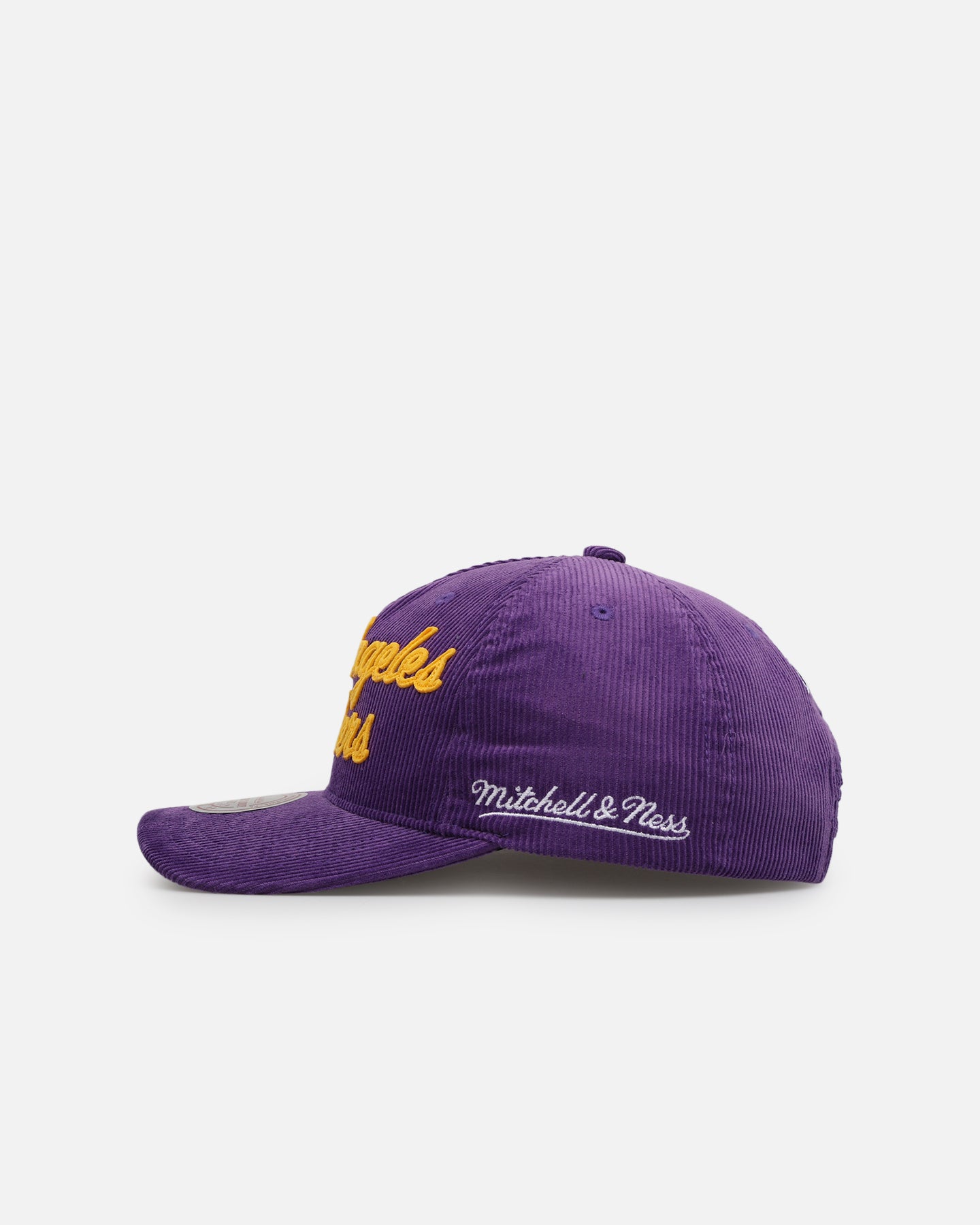 Mitchell & Ness Los Angeles Lakers Stack Script Corduroy Snapback