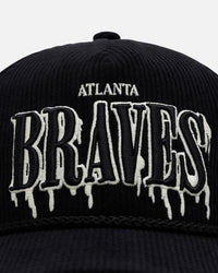 47 Brand Atlanta Braves 'Slasher' 47 Hitch Corduroy Snapback Black