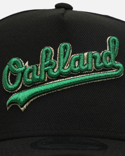 New Era Oakland Athletics 'Metallic Wordmark' 9FORTY A-Frame Snapback Black