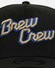 New Era Milwaukee Brewers 'Metallic Wordmark' 9FORTY A-Frame Snapback Black