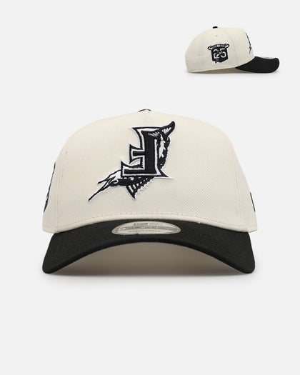 New Era Florida Marlins 'Chrome Black Upside Down Logo' 9FORTY A-Frame Snapback Chrome/Black