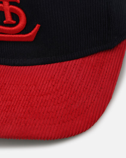 New Era St. Louis Cardinals 'Throwback Cord Golfers' Corduroy Golfer Snapback Navy/Red