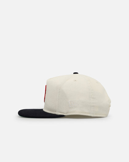 New Era Boston Red Sox 'Throwback Cord Golfers' Corduroy Golfer Snapback Chrome/Navy