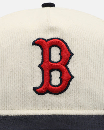New Era Boston Red Sox 'Throwback Cord Golfers' Corduroy Golfer Snapback Chrome/Navy