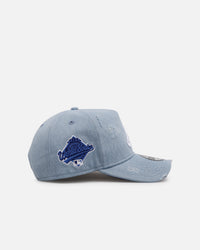 New Era Atlanta Braves 'Distressed Denim' 9FORTY A-Frame Snapback Light Wash Denim