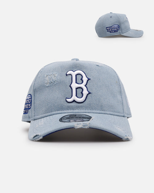 New Era Boston Red Sox 'Distressed Denim' 9FORTY A-Frame Snapback Light Wash Denim