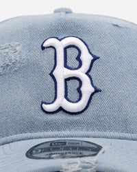 New Era Boston Red Sox 'Distressed Denim' 9FORTY A-Frame Snapback Light Wash Denim