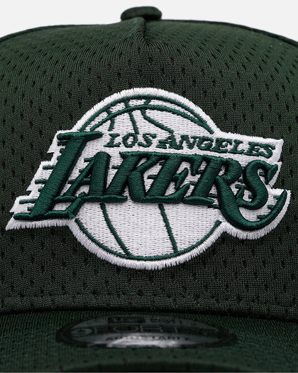New Era Los Angeles Lakers 'Green Mesh' 9FORTY A-Frame Snapback Dark Green