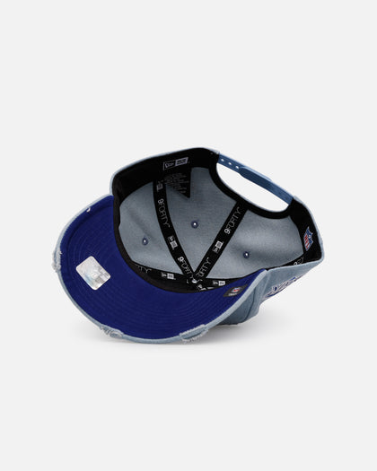 New Era San Francisco 49ers 'Distressed Denim' 9FORTY A-Frame Snapback Light Wash Denim