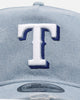 New Era Texas Rangers 'Distressed Denim' 9FORTY A-Frame Snapback Light Wash Denim