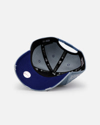 New Era Texas Rangers 'Distressed Denim' 9FORTY A-Frame Snapback Light Wash Denim