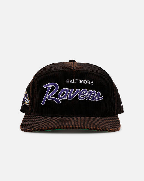 New Era Baltimore Ravens 'Washed Black NFL Golfer' Corduroy Golfer Snapback Washed Black