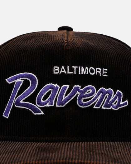 New Era Baltimore Ravens 'Washed Black NFL Golfer' Corduroy Golfer Snapback Washed Black