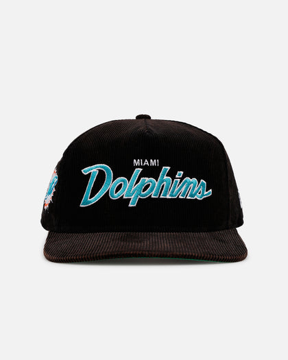 New Era Miami Dolphins 'Washed Black NFL Golfer' Corduroy Golfer Snapback Washed Black