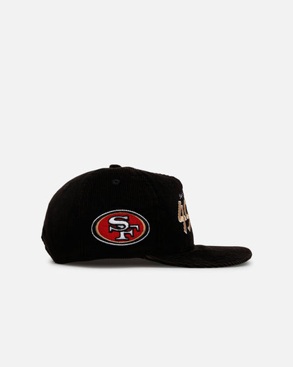 New Era San Francisco 49ers 'Washed Black NFL Golfer' Corduroy Golfer Snapback Washed Black