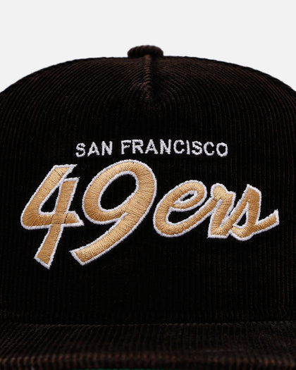 New Era San Francisco 49ers 'Washed Black NFL Golfer' Corduroy Golfer Snapback Washed Black