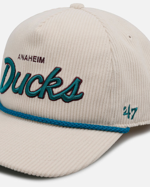47 Brand Anaheim Ducks 'Natural Script' Premium Hitch Corduroy Snapback Natural