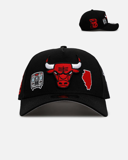 New Era 9Forty NBA Black White Chicago Bulls Cap New Era 9Forty NBA Black White Chicago Bulls Cap
