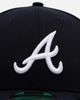 New Era Atlanta Braves 'Player Replica' 9FORTY M-Crown Snapback Navy