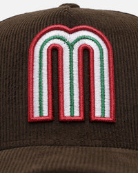 New Era Mexico National Baseball Team 'Mexico Variety Pack' 9FORTY A-Frame Corduroy Snapback Walnut