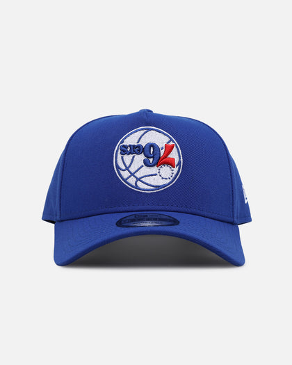 New Era Philadelphia 76ers 'Upside Down NBA' 9FORTY A-Frame Snapback Blue