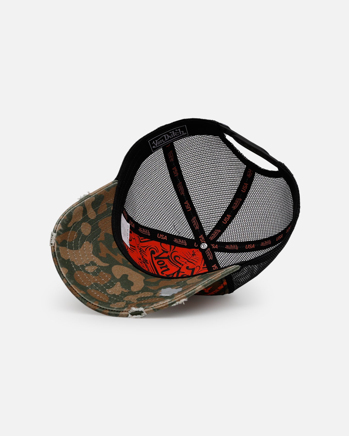 Von Dutch Oval Logo Trucker Snapback Camo | Culture Kings US