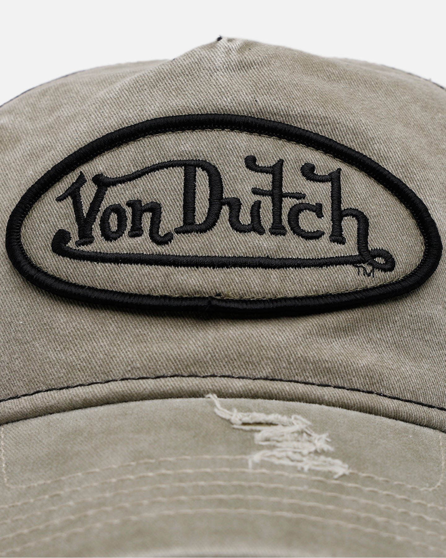 Von Dutch Washed Unstructured Trucker Snapback Washed Khaki