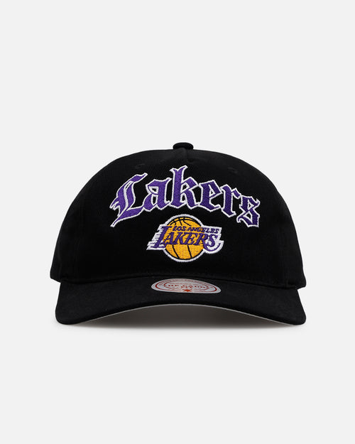 Mitchell & Ness Los Angeles Lakers 'Old English' Caddy Fit Snapback Black