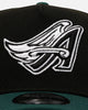 New Era Anaheim Angels 'Black Dark Green' 9FORTY A-Frame Snapback Black/Dark Green