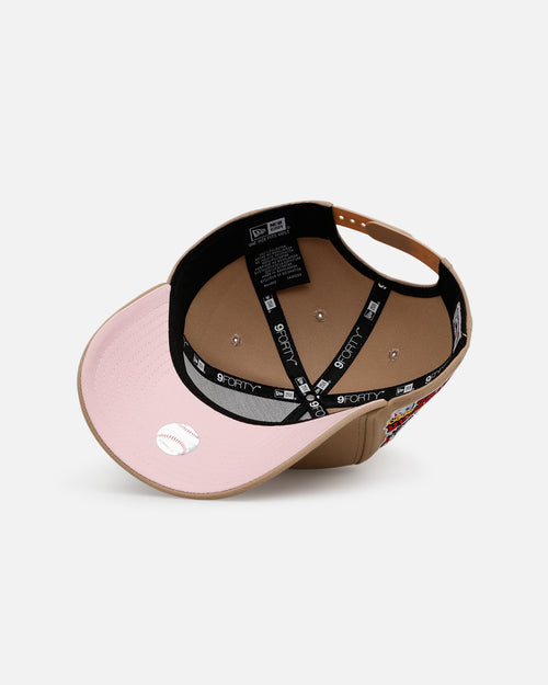 New Era Atlanta Braves 'Tan Pink' 9FORTY A-Frame Snapback Tan