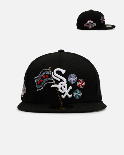 訳ありNEW ERA Chicago White Sox ニューエラ キャップ New Era 59Fifty Chicago White Sox Swirl Fitted Hat Black