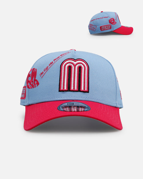 New Era Mexico National Baseball Team 'Mexico Spring Delivery' 9FORTY A-Frame Snapback Sky Blue