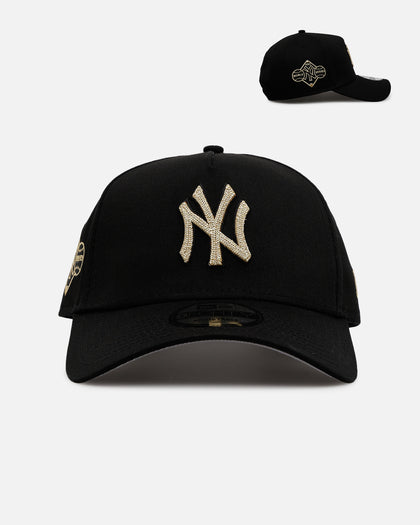 New Era New York Yankees 'Raised Metallic Chainstitch' 9FORTY A-Frame Snapback Black