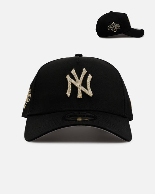 New Era New York Yankees 'Raised Metallic Chainstitch' 9FORTY A-Frame Snapback Black