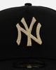 New Era New York Yankees 'Raised Metallic Chainstitch' 9FORTY A-Frame Snapback Black