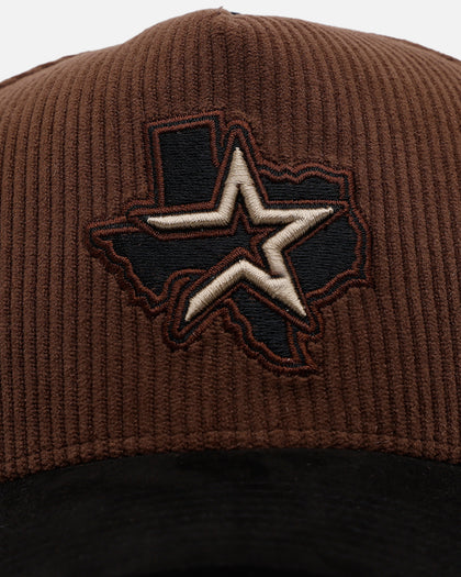47 Brand Houston Astros 'Barren' Offside DT Corduroy Snapback Brown/Black