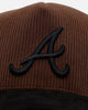 47 Brand Atlanta Braves 'Barren' Offside DT Corduroy Snapback Brown/Black